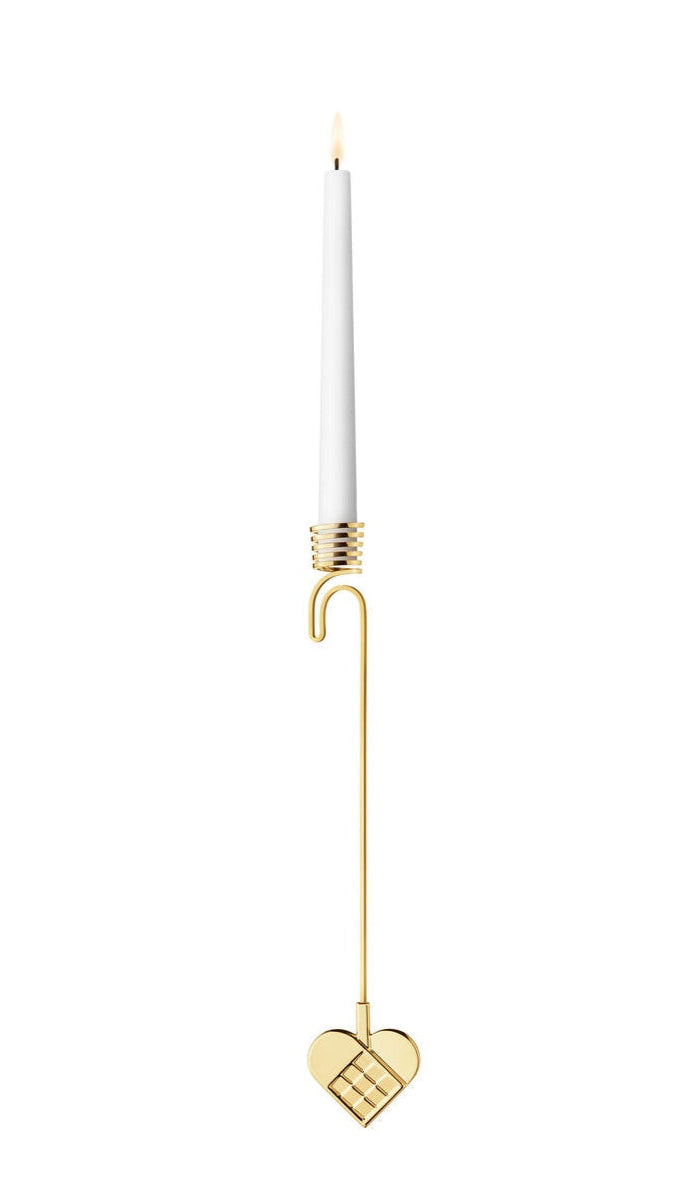 CC25 Hjerte lyseholder - forgyldt